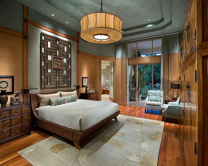 Phòng ngủ truyền cảm hứng mang phong cách Á Đông.