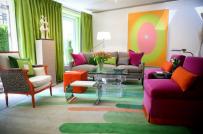 Phòng khách thêm đáng yêu với sự nhấn nhá màu sắc