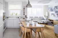 Tông xanh dịu mát mang lại nét thanh lịch cho căn hộ nhỏ