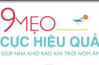 Mách mẹ mẹo cực hiệu quả giúp nhà khô ráo khi trời nồm ẩm