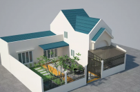 Tư vấn thiết kế nhà phố có gác lửng với 2 phòng ngủ