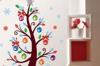 Ấn tượng với cây Giáng Sinh trên tường