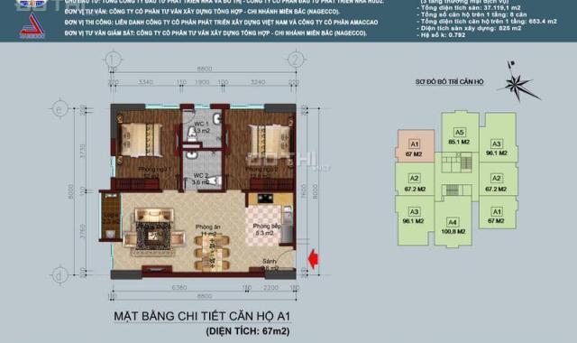 Cần bán gấp căn 3 phòng ngủ, chung cư B1B2 Tây Nam Linh Đàm, tầng trung