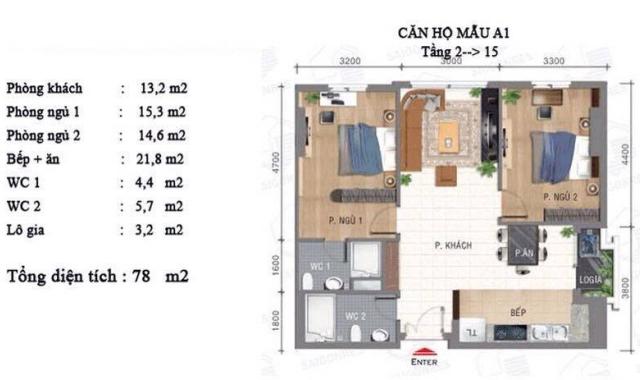 Bán căn hộ chung cư tại dự án chung cư An Bình, Tân Phú, Hồ Chí Minh, diện tích 78m2, giá 1.65 tỷ