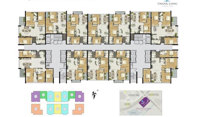 Bán cắt lỗ căn hộ CC Thăng Long Number One S=95,62 m2,3PN tầng cao view đẹp