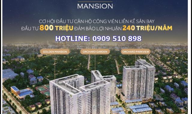 Hot: Bán căn hộ Golden Mansion- 68m2/2PN – giá 2,4tỷ. Gần công viên Gia Định