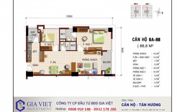 Bán căn hộ chung cư Khang Gia Tân Hương Quận Tân Phú, CĐT 0932 178 286