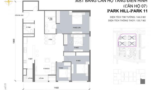 Bán căn hộ chung cư tại dự án Vinhomes Times City Park Hill, diện tích 144m2, 4 phòng ngủ