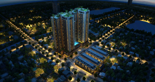 Cơ hội duy nhất, sở hữu căn hộ sân vườn 97m2 Goldsilk Complex với giá 18tr/m2