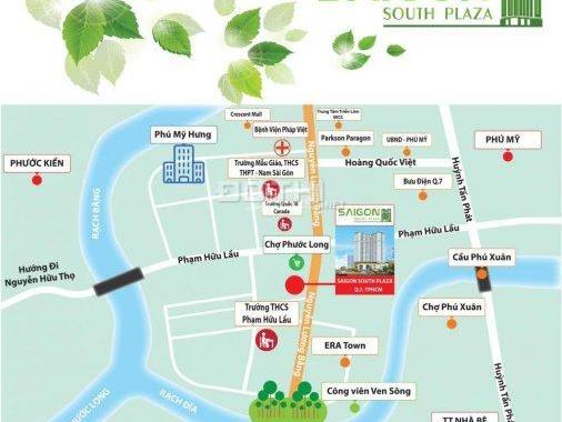 Căn hộ Saigon South Plaza mặt tiền đường Nguyễn Lương Bằng, Quận 7, giá 960tr 2PN