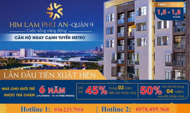 Bán căn hộ Him Lam Phú An, Quận 9, 62m2, 2PN, 2WC, LH: 0915.04.9925