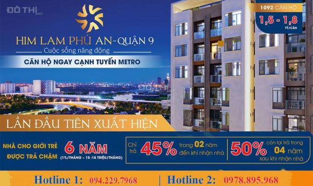 Bán căn hộ Him Lam Phú An, 62m2, 2PN, giá 1.5 tỷ