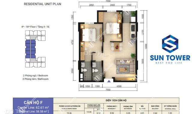 Để sở hữu 1 CH mang phong cách Hàn Quốc thật sự không khó! Đến với Sun Tower quận 9, 982 Tr/căn