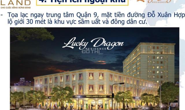 Cần bán căn 66m2 dự án Lucky Dragon quận 9, giá 1.5 tỷ, giao nhà hoàn thiện. Nhà mới 100%