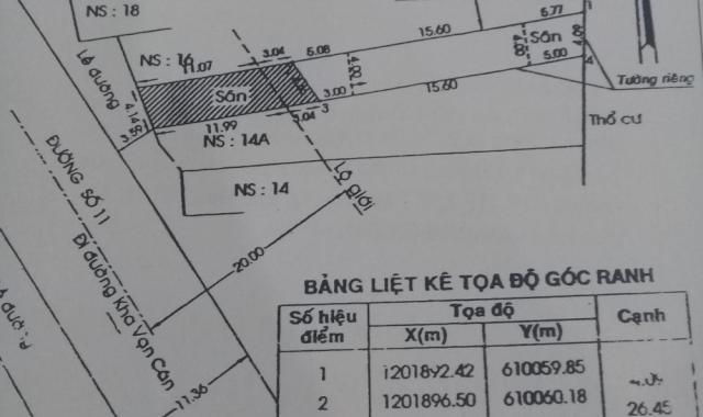 Cần bán gấp nhà 1 trệt 1 lầu mặt tiền đường 11, P. Linh Tây ngay cạnh Phạm Văn Đồng. DT: 100m2