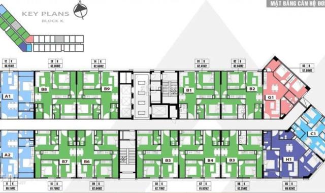 Bán căn 2 phòng ngủ 66m2 tòa K chung cư Xuân Mai Complex - Dương Nội, giá chỉ 1,1 tỷ