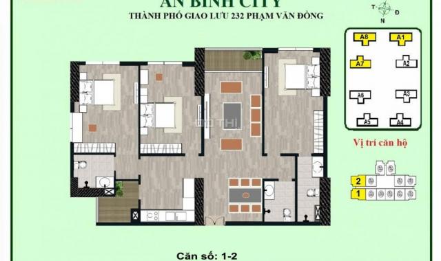 Bán căn hộ chung cư tại dự án An Bình City, Bắc Từ Liêm, Hà Nội diện tích 74m2 giá 27 triệu/m²