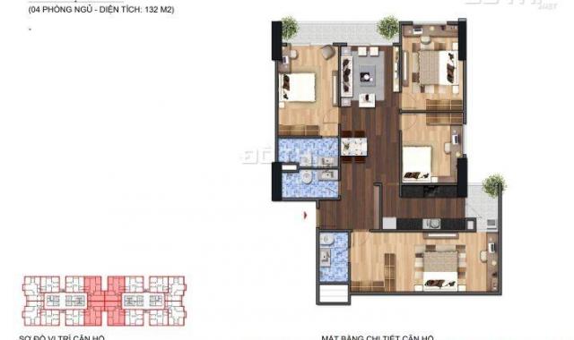 Bán căn hộ view Starlake, DT 132m2 4 phòng ngủ, bàn giao full nội thất cao cấp, giá hấp dẫn