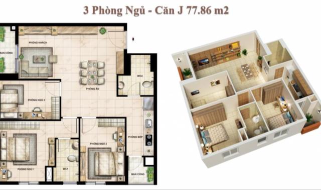 Mở bán căn hộ Vision Bình Tân với giá hấp dẫn, 3PN- 2WC- 2 ban công giá 16tr/m2