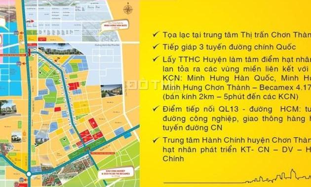 Đất nền mặt tiền đường 45m cạnh trung tâm thương mại và dịch vụ Vincom Bình Phước