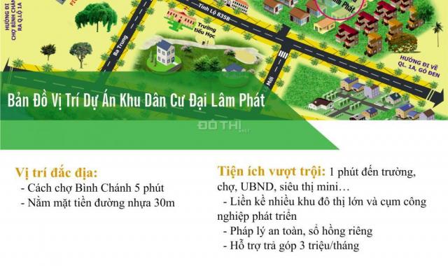 KDC Đại Lâm Phát Residential cách chợ Bình Chánh 5 phút, SH riêng. Lh 0919349139