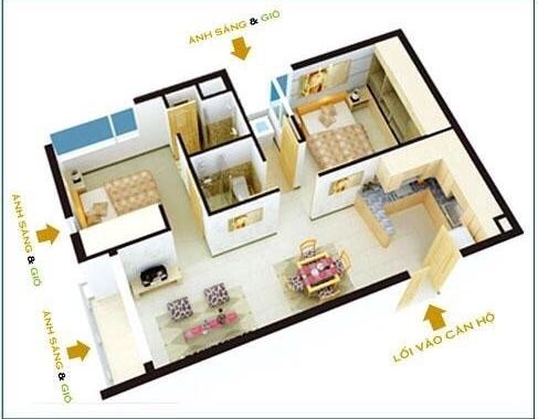 Bán căn hộ Quang Thái - Đầm Sen, DT 63m2, căn góc, giá 1.1 tỷ, LH: 0902.456.404