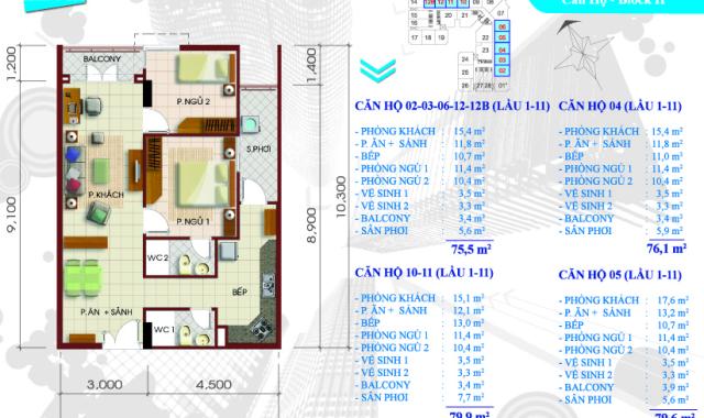 Cần bán căn hộ 2PN, 2WC, DT: 76m2 tại chung cư Khang Gia Gò Vấp giá 1,2 tỷ