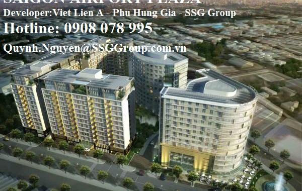 Bán căn góc 3PN – 123m2 Saigon Airport Plaza, đủ nội thất- Hotline CĐT 0908 078 995