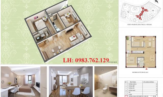 Bán căn hộ Nhà ở xã hội Hưng Thịnh, DT: 56m2, giá: 12.5tr/m2, LH: 0983.762.129