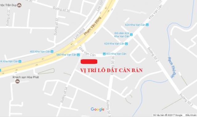 Cần bán đất cách vòng xoay Phạm Văn Đồng – Kha Vạn Cân 50m phường Linh Đông, Thủ Đức