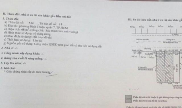 Bán nhà nát phường Bình Thuận, dt: 4x20m, giá: 4,7 tỷ. Lh: 0909477288