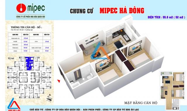 Mở bán chung cư Quân đội Mipec Kiến Hưng Hà Đông