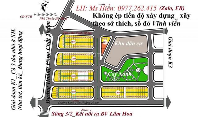 Suất ngoại giao hướng Đông Nam đối diện vườn hoa 65m2, MT = 5m, tại dự án 379 Thái Bình