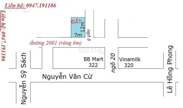 Bán lô đất đường 2001 - lối 2 đường Nguyễn Văn Cừ