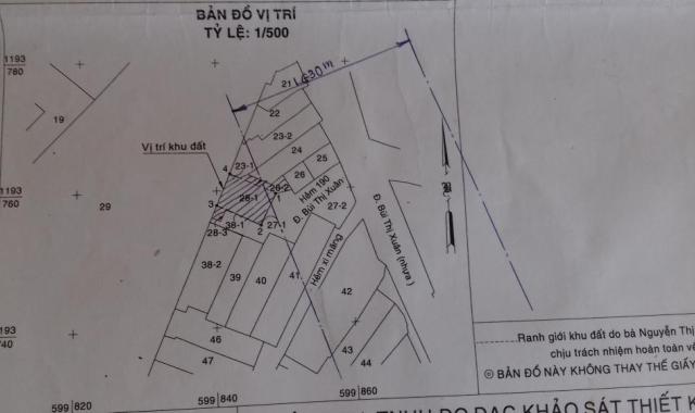 Nhà MTNB nhìn ra đường Bùi Thị Xuân, 49,96m2 sẽ ra mặt tiền đường LG 30m, giá 3,75 tỷ TL