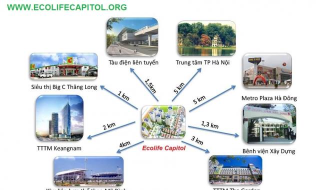 Cho thuê sàn văn phòng Ecolife Capital 58 Lê Văn Lương 100m2, 140m2, 160m2, 504m2