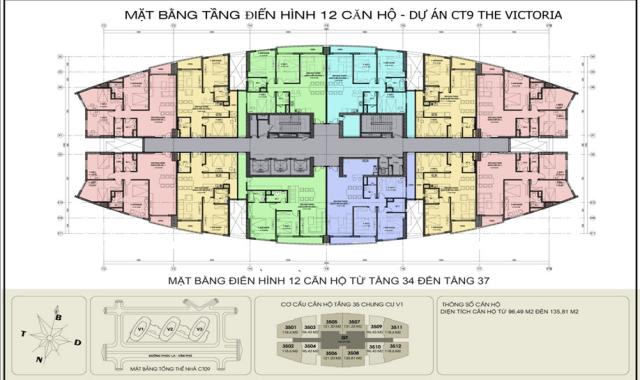 Bán căn góc 119m2 - 3 PN - 17 triệu/m2 - Chung cư cao cấp Victoria Văn Phú - Vào tên hợp đồng