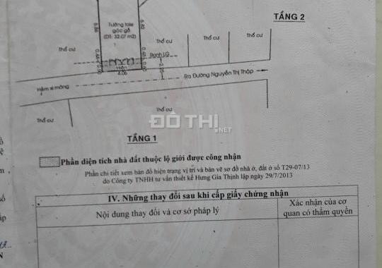 Bán nhà hẻm 3m 257 Nguyễn Thị Thập, Q.7, DT: 4x8m - Giá 2.25 tỷ