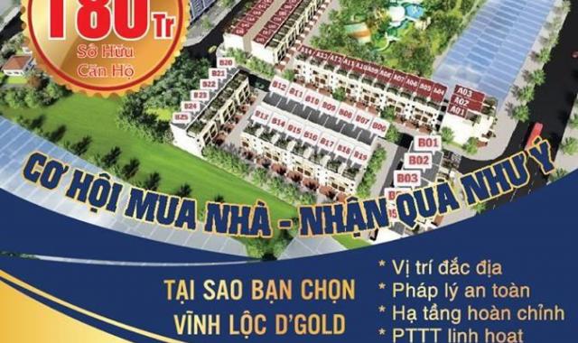 Bán căn hộ Vĩnh Lộc D'Gold, gần ngã 4 Gò Mây, chỉ 550 tr/căn hoàn thiện, NH hỗ trợ vay 70%