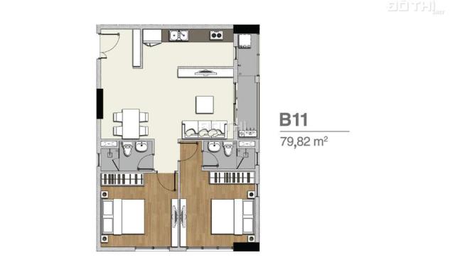 Bán căn hộ chung cư tại dự án căn hộ Florita Đức Khải, Quận 7, diện tích 79.82m2 giá 2.4 tỷ