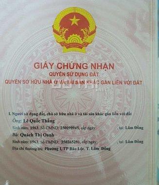 Bán nhà cấp 4 mặt tiền đường Trần Phú, Bảo Lộc, Lâm Đồng