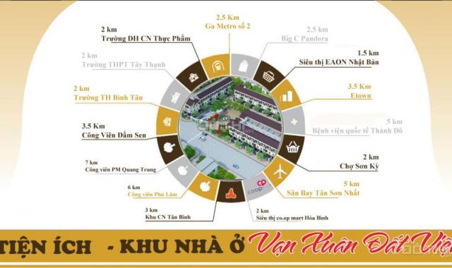 Khu nhà phố cao cấp Vạn Xuân Đất Việt 1 trệt 2 lầu, DT >80m2, BV 24/24, công viên 1200m2