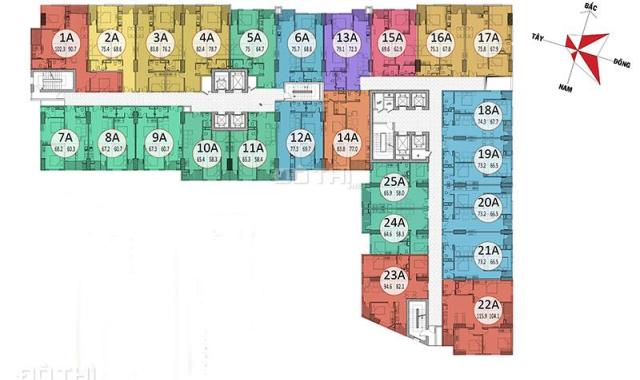 Chính chủ cần bán căn hộ ở chung cư Gemek Tower căn 20 tầng 16, DT 73,2m2, giá bán 15 tr/m2