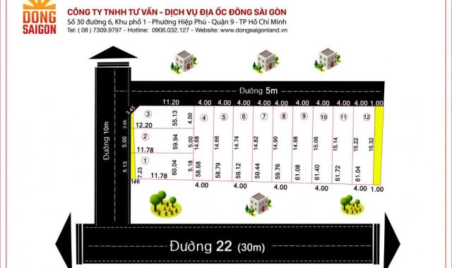 Bán đất tại đường 22, Thủ Đức,  Hồ Chí Minh diện tích 60m2  giá 1.8 tỷ