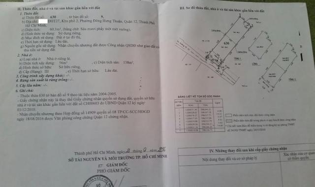 Nhà Tô Ký, 4x15m, Giáp Gò Vấp, giá rẻ: 2 tỷ 300 tr. LH 0985 392879