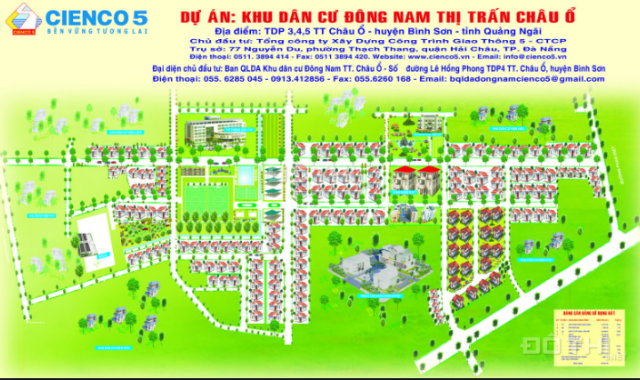 Mở bán khu dân cư Đông Nam Châu Ổ, Bình Sơn, Quảng Ngãi giai đoạn 3, giá rẻ