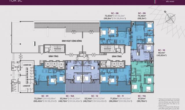 Chính chủ nhượng lại căn 1012 tòa SC 27 tầng Vinhomes Bắc Ninh LH: 01666564216