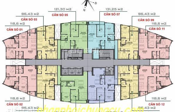 CC cần bán gấp chung cư SME Hoàng Gia, DT: 118.6m2 tầng 1606, giá 14.5tr/m2. LH: 093.626.3589