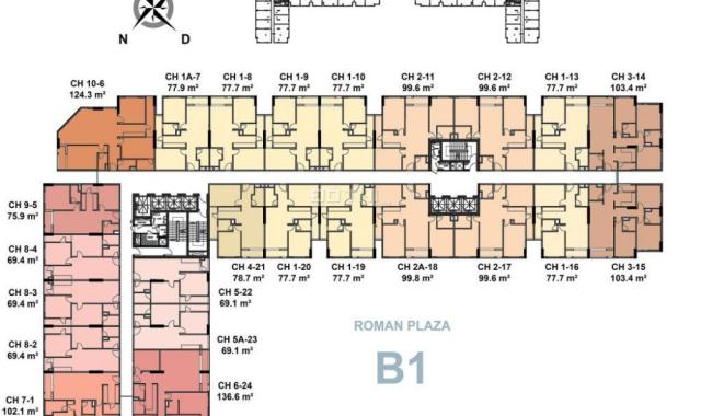 Nhận đặt chỗ, tư vấn chọn căn tầng đẹp Roman Plaza - Chỉ 26tr/m2 full đồ