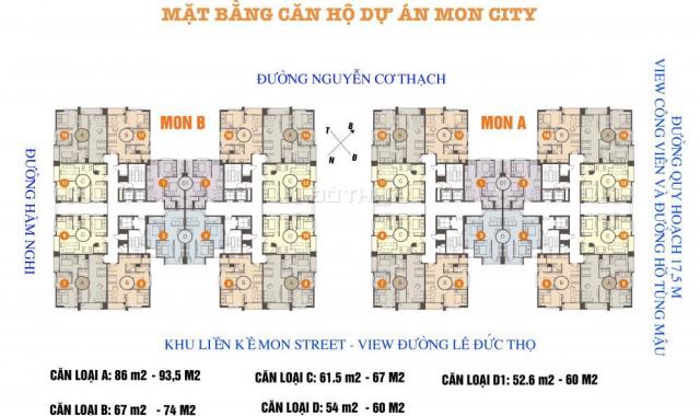 Cắt lỗ gấp 2CH Mon City, căn 1508 (86m2) và 1810 (61.5m2) - Tòa A, giá 28tr/m2. 0983 142 218